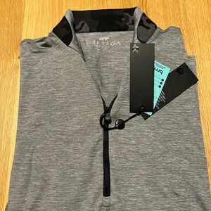 Greyson Golf Pullover Guide Sport Quarter Zip Large L Light Grey NWT MSRP $128